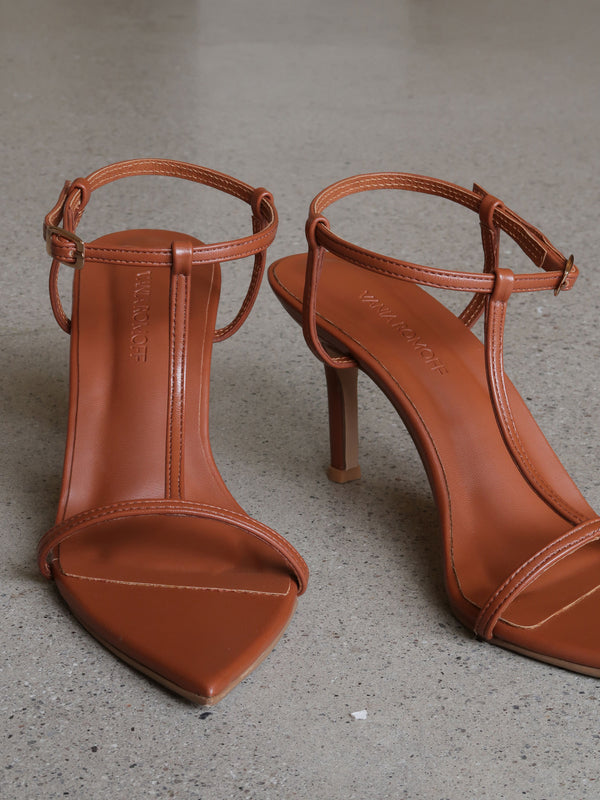 The Cleo Sandal in Tan - Women's RTW Dresses & Accessories - Made In The Philippines - Vania Romoff