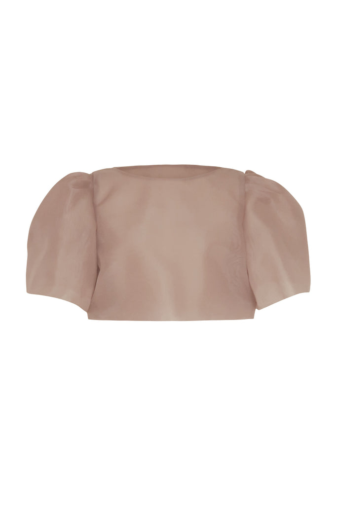 Camisa Top (Taupe) - Women's RTW Dresses & Accessories - Made In The Philippines - Vania Romoff