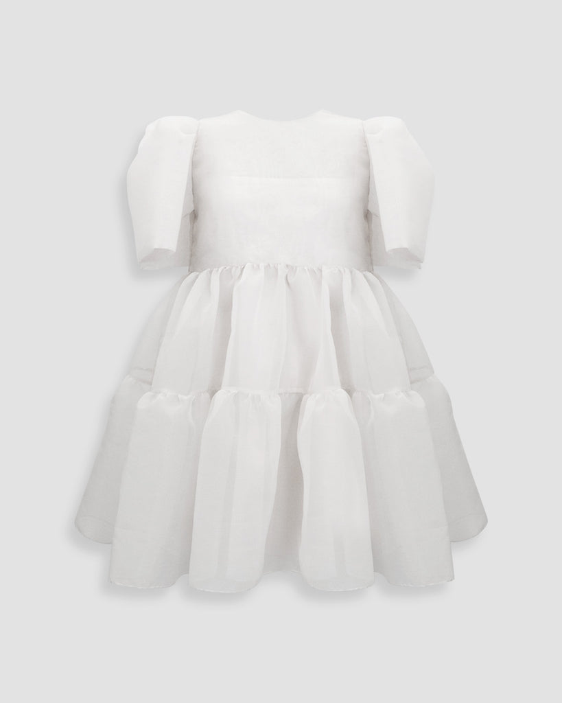 Vania Romoff Camisa Babydoll Dress  oat made with silk organza and comes with a slip dress