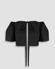 Vania Romoff Camisa Top made with silk organza and has Butterfly sleeves and a self-tie back ribbon 