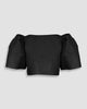 Vania Romoff Camisa Top made with silk organza and has Butterfly sleeves and a self-tie back ribbon 