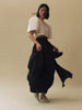 Vania Romoff Camisa Top Cream made with spun organza and has Butterfly sleeves and a self-tie back ribbon 