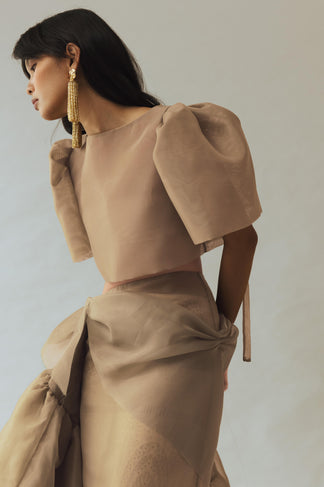 The Camisa Top in Matte Organza