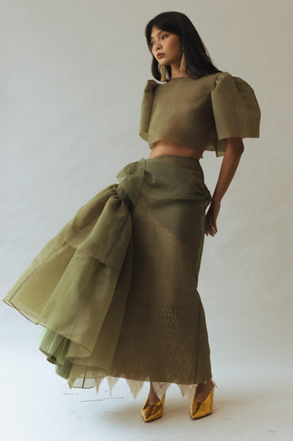The Camisa Top in Matte Organza