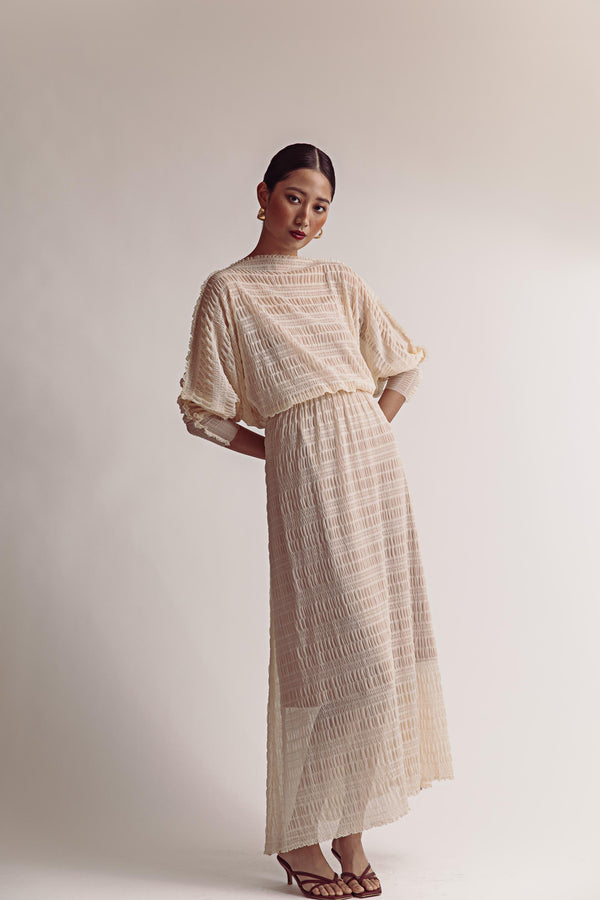 Sloane Dress in Oat - Women's RTW Dresses & Accessories - Made In The Philippines - Vania Romoff