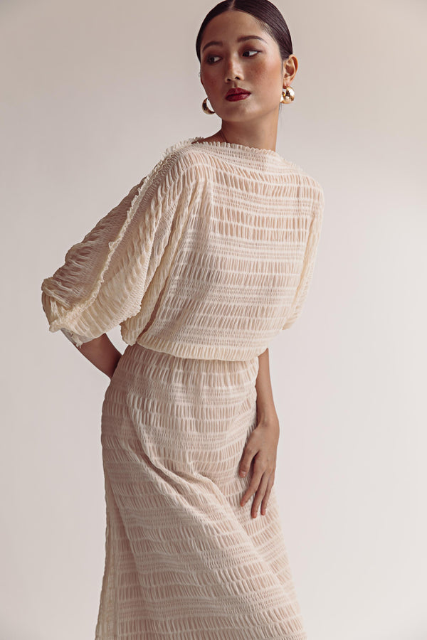 Sloane Dress in Oat - Women's RTW Dresses & Accessories - Made In The Philippines - Vania Romoff