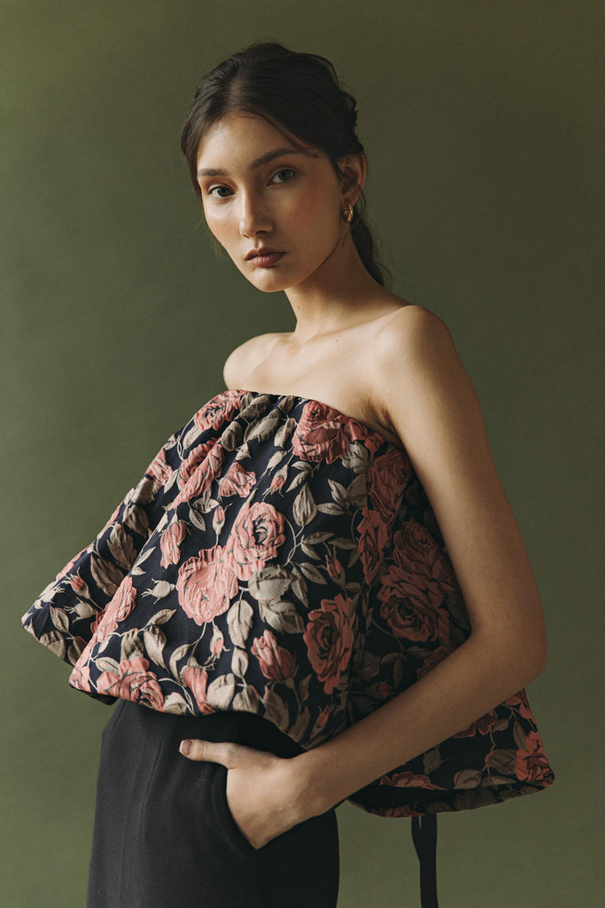 Franca Top in Pink Floral - Women's RTW Dresses & Accessories - Made In The Philippines - Vania Romoff
