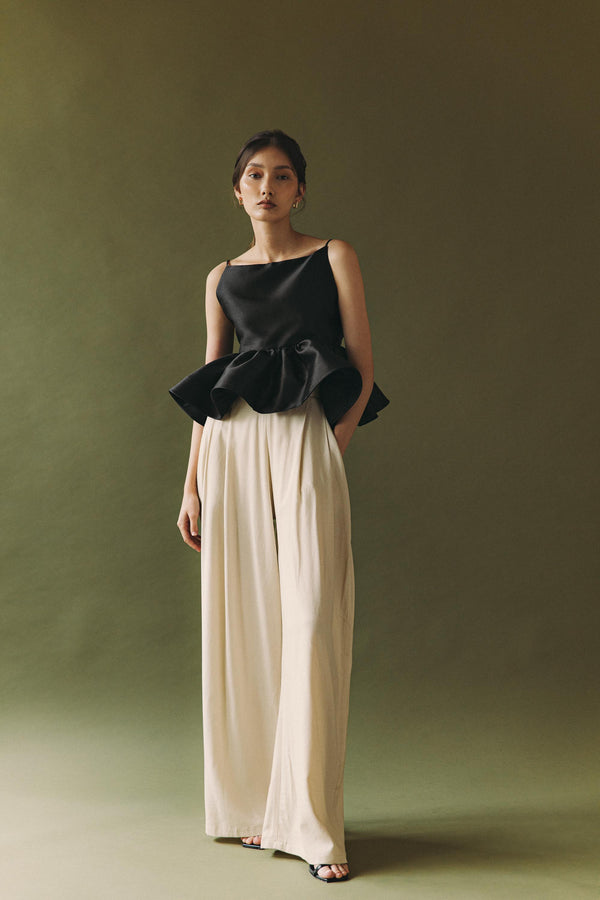 Emerie Trousers in Oat - Women's RTW Dresses & Accessories - Made In The Philippines - Vania Romoff