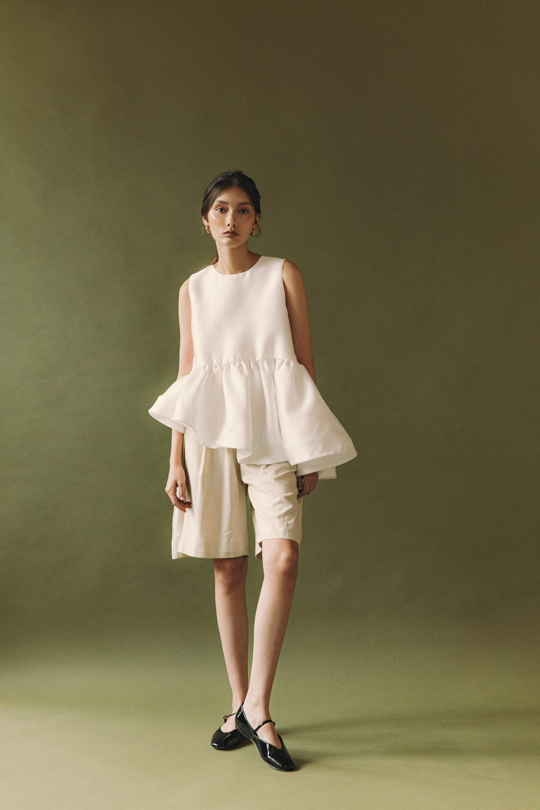Ines Top in White - Women's RTW Dresses & Accessories - Made In The Philippines - Vania Romoff