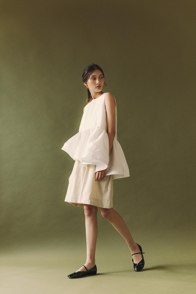 Lila Shorts in Oat - Women's RTW Dresses & Accessories - Made In The Philippines - Vania Romoff