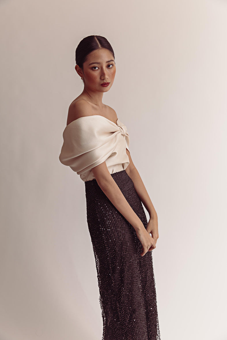 Nili Top in Light Gold - Women's RTW Dresses & Accessories - Made In The Philippines - Vania Romoff