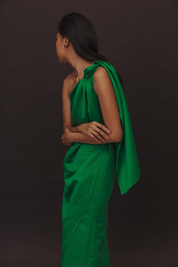 Cerise Dress in Apple Green - Women's RTW Dresses & Accessories - Made In The Philippines - Vania Romoff