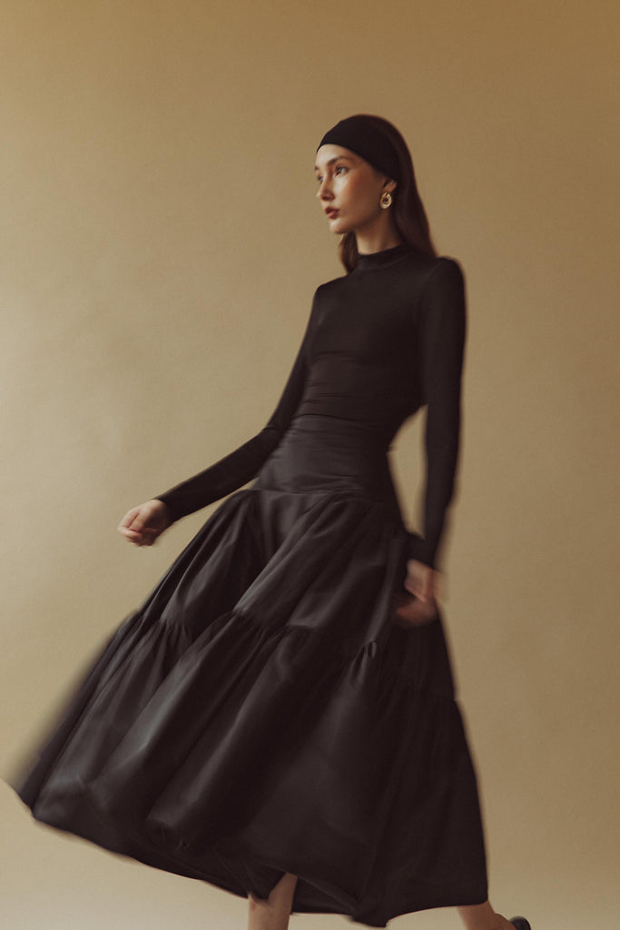 Tabi Skirt in Black - Women's RTW Dresses & Accessories - Made In The Philippines - Vania Romoff