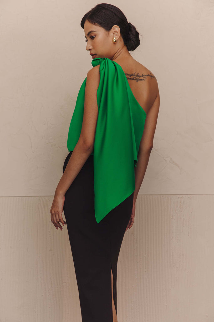 Cerise Top in Apple Green - Women's RTW Dresses & Accessories - Made In The Philippines - Vania Romoff