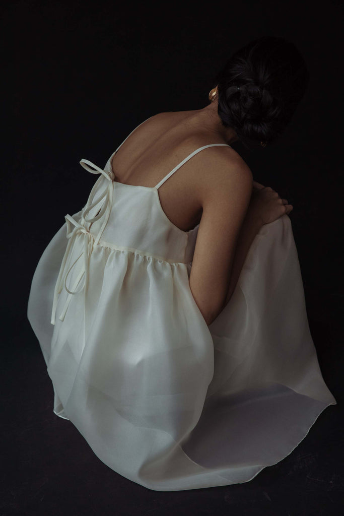 Sabine Mini Dress in Oat - Women's RTW Dresses & Accessories - Made In The Philippines - Vania Romoff