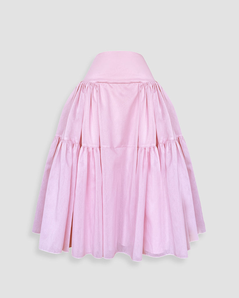Vania Romoff Tabi Skirt Pink made from spun organza and layered with tulle
