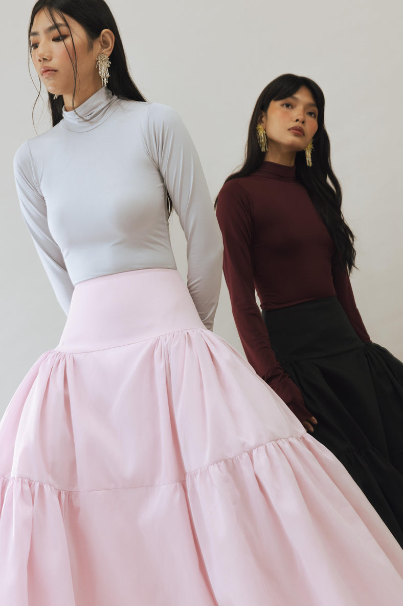 Vania Romoff Tabi Skirt Pink made from spun organza and layered with tulle
