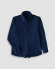 Vania Romoff Boyfriend Shirt Navy made with cotton poplin, has a bow at the back and comes with a scarf