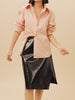 Vania Romoff Boyfriend Shirt made with cotton poplin, has a bow at the back and comes with a scarf