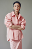 Vania Romoff Boyfriend Shirt made with cotton poplin, has a bow at the back and comes with a scarf