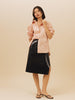 Vania Romoff Boyfriend Shirt made with cotton poplin, has a bow at the back and comes with a scarf