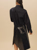 Vania Romoff Boyfriend Shirt made with cotton poplin, has a bow at the back and comes with a scarf