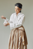 Vania Romoff Boyfriend Shirt White made with cotton poplin and has a bow at the back
