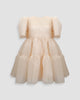 Vania Romoff Camisa Babydoll Dress  Nude made with silk organza and comes with a slip dress