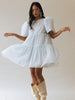 Vania Romoff Camisa Babydoll Dress  Checkered made with silk organza and comes with a slip dress