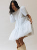 Vania Romoff Camisa Babydoll Dress  Checkered made with silk organza and comes with a slip dress