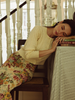 Vania Romoff Cosette Skirt in floral brocade featuring a sleek column silhouette