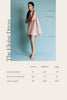 Vania Romoff Eloise Dress in Pink crafted from silk with ribbon detail at the back measurements