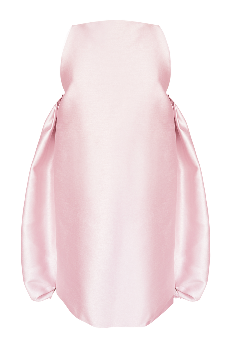 Vania Romoff Eloise Dress in Pink crafted from silk with ribbon detail at the back 
