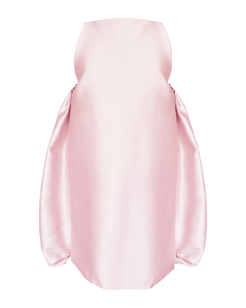 Vania Romoff Eloise Dress in Pink crafted from silk with ribbon detail at the back 