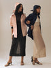 Vania Romoff Esme ankle-length column skirt Black in matte organdy, featuring a sheer finish