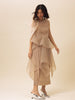 Vania Romoff Esme ankle-length column skirt Nude in matte organdy, featuring a sheer finish