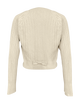 Vania Romoff Lucy Cardigan in Cream crafted from soft wool with ribbon detail at the back