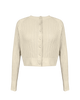 Vania Romoff Lucy Cardigan in Cream crafted from soft wool with ribbon detail at the back