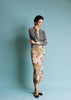 Vania Romoff Lucy Cardigan in Gray crafted from soft wool with ribbon detail at the back