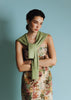Vania Romoff Lucy Cardigan in Pistachio crafted from soft wool with ribbon detail at the back