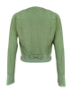 Vania Romoff Lucy Cardigan in Pistachio crafted from soft wool with ribbon detail at the back