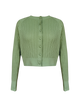 Vania Romoff Lucy Cardigan in Pistachio crafted from soft wool with ribbon detail at the back