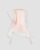 Vania Romoff Runa Top Nude made with silk organza and semi-sheer