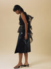 Vania Romoff Runa Top Black made with silk organza and semi-sheer