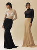 Vania Romoff Sienna Skirt Black made from stretch crepe and is floor-length