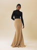 Vania Romoff Sienna Skirt Nude made from stretch crepe and is floor-length