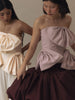 Vania Romoff Simone Top Pink made in taffeta and shaped by hand-sewn statement bows