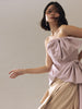 Vania Romoff Simone Top Pink made in taffeta and shaped by hand-sewn statement bows