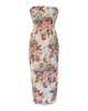 Vania Romoff Sylvia Dress in floral brocade with concealed back zipper
