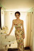 Vania Romoff Sylvia Dress in floral brocade with concealed back zipper